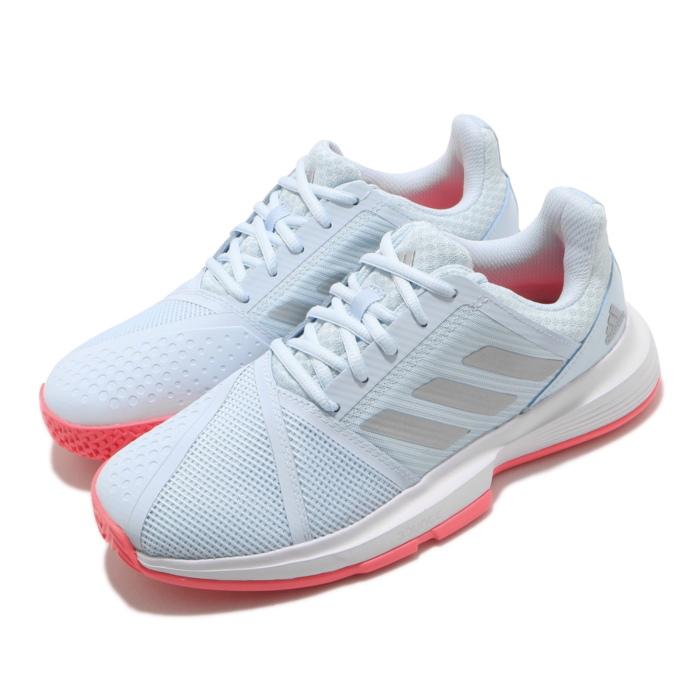 adidas 網球鞋CourtJam Bounce 女鞋愛迪達輕量化鞋面耐磨外底避震中底藍銀FU8146 | 其他專業球鞋| Yahoo奇摩購物中心