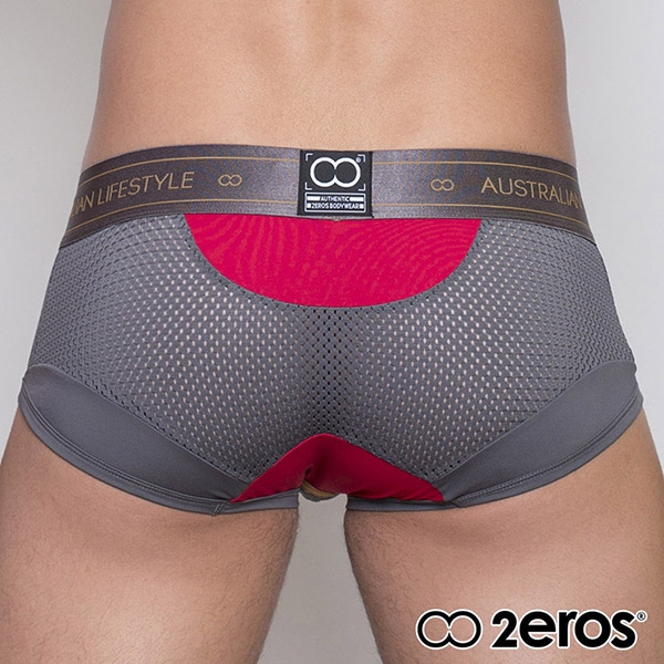 2EROS 冷冽系列-超彈性透氣型男四角內褲(鐵灰色)