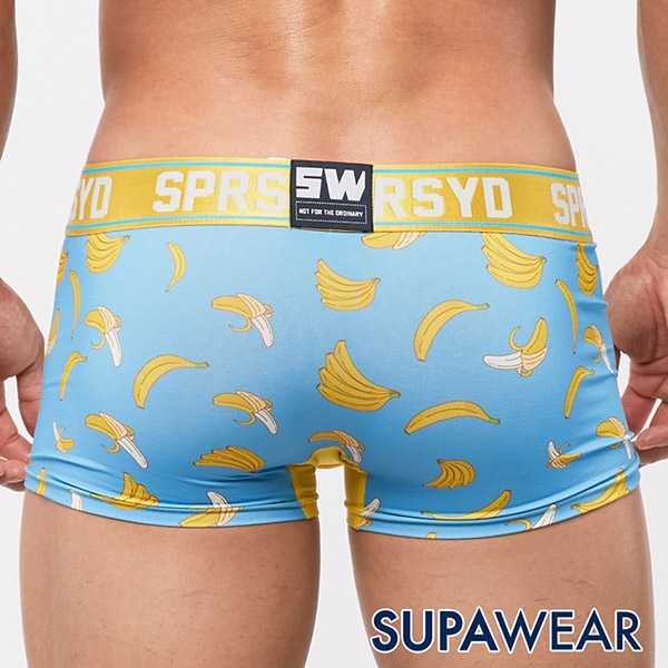 SUPAWEAR美味系列超彈性型男四角內褲(香蕉-淺藍色)