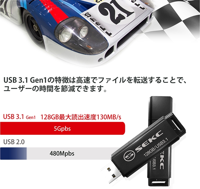SEKC SDA20 128GB USB3.1 Gen1 高速隨身碟