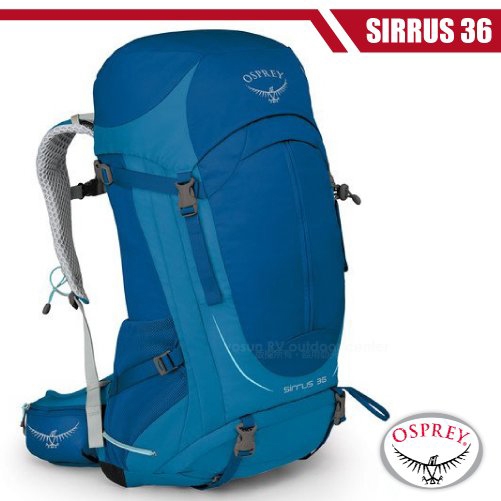 OSPREY 女新款 SIRRUS 36 輕量透氣健行登山背包S/M_高峰藍 R