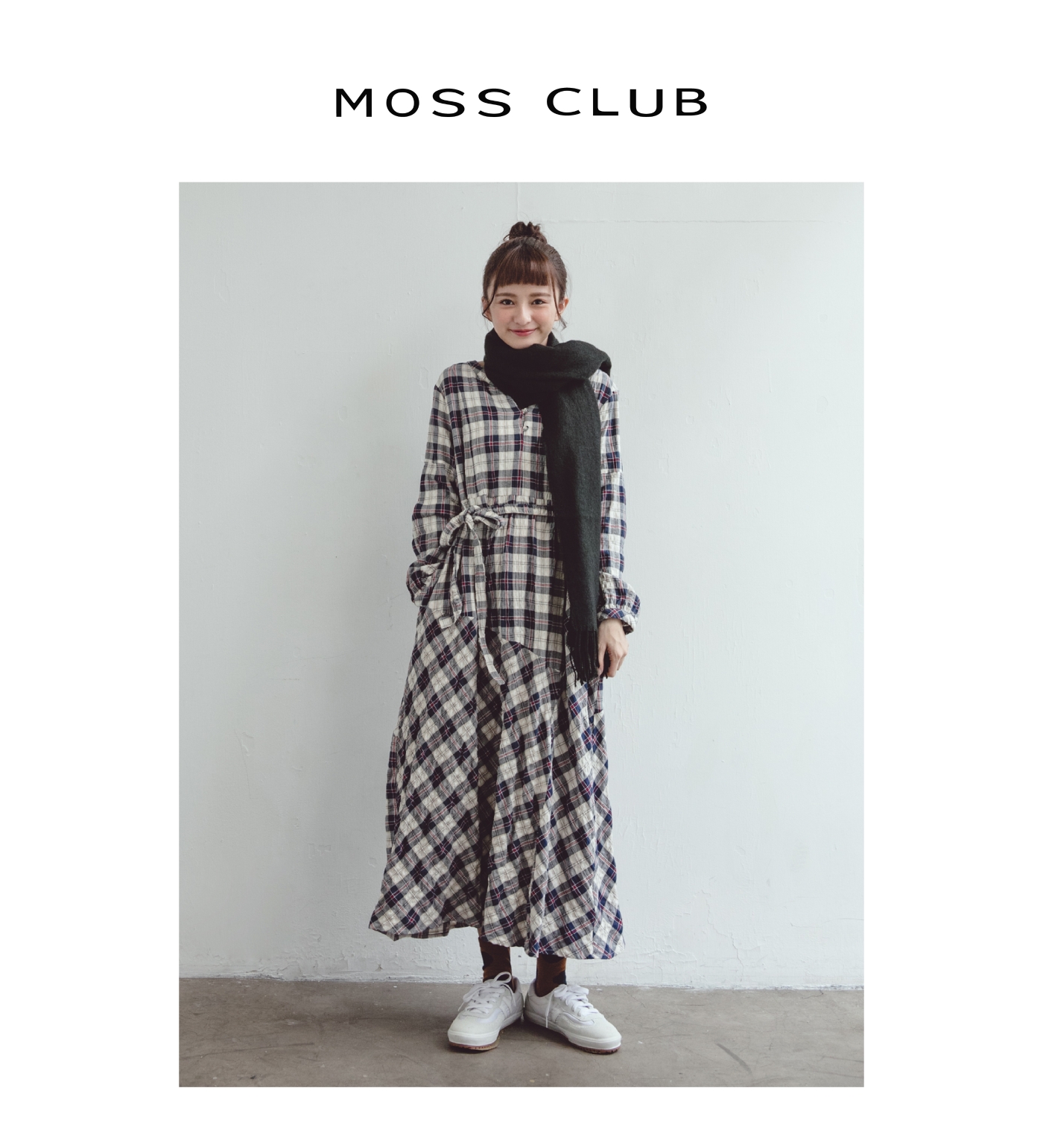 【MOSS CLUB】英倫風長版格紋-洋裝(二色)