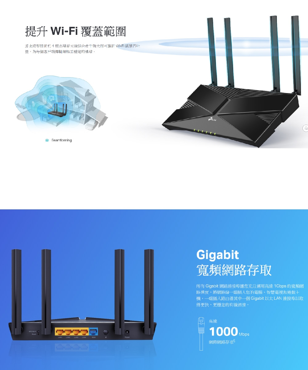 TP-Link Archer AX10 AX1500 wifi6 無線網路分享器路由器