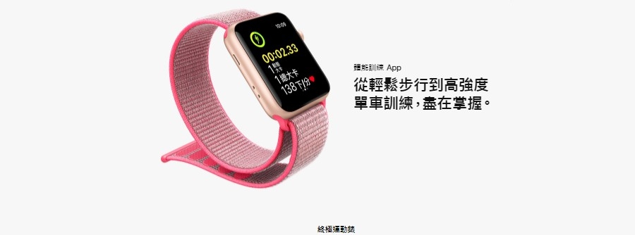 《福利品》Apple Watch Series 3 -38m鋁金-粉（SPY）