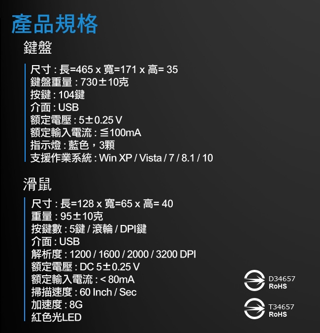 FOXXRAY 奇點戰狐電競鍵盤滑鼠組(FXR-CKM-09)