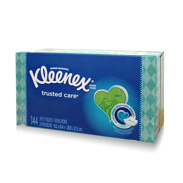 美國 Kleenex超柔盒裝面紙 144抽/️盒 (花色隨機出貨)