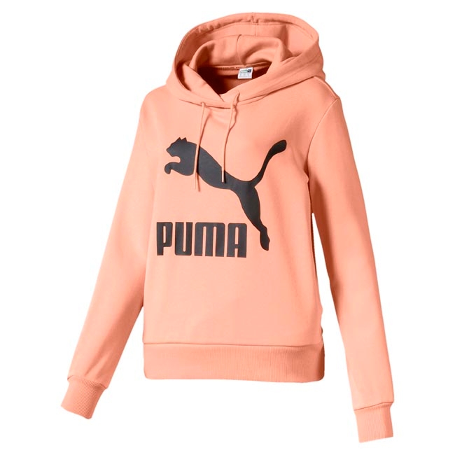 PUMA-女性流行系列Classics長厚連帽T恤-桃芽粉-歐規