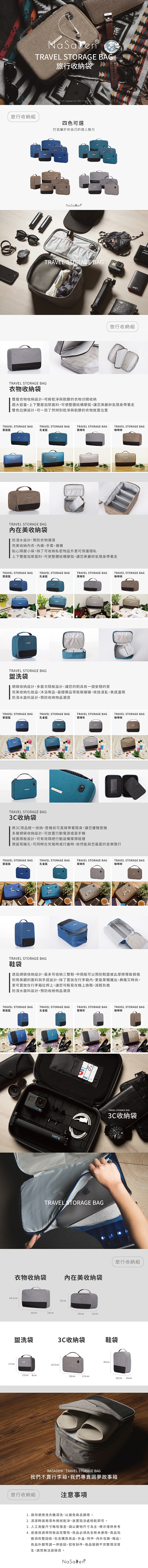 NaSaDen 3C收納袋→手機 3C專用收納袋 (孔雀藍)