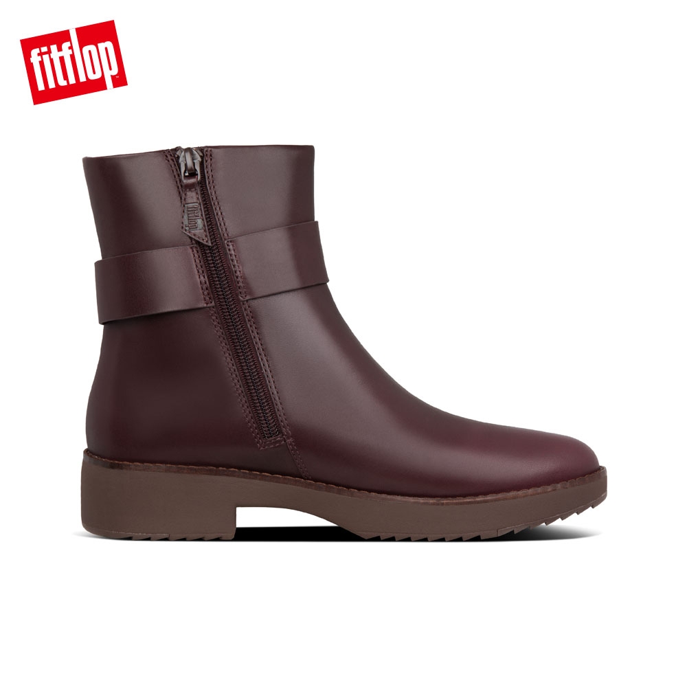 FitFlop KNOT ANKLE BOOTS 簡約時尚裸靴 深梅色