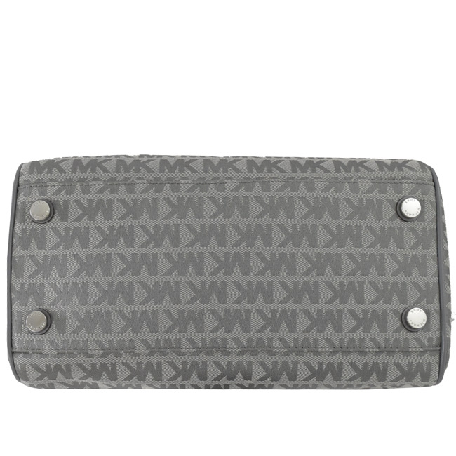 MICHAEL KORS BEDFORD LOGO織布兩用波士頓包(灰)