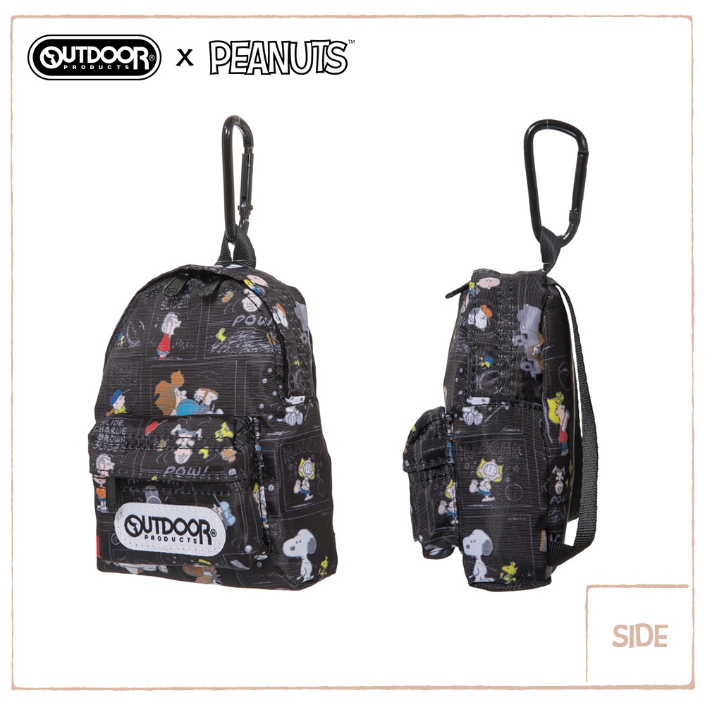 【OUTDOOR】SNOOPY聯名款漫畫版零錢包-黑色 ODP19A04BK