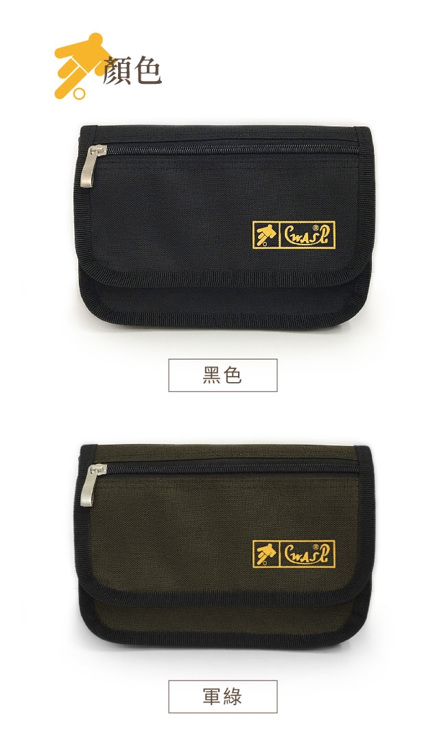 WAIPU 台灣製造輕量防潑水側背包防盜多層 可當腰包 6層設計可分類各幣別720R