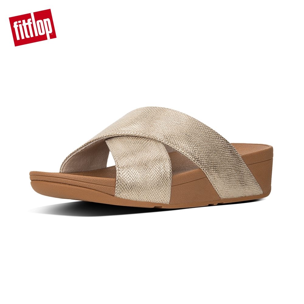 FitFlop LULU CROSS SLIDE SANDALS 金色