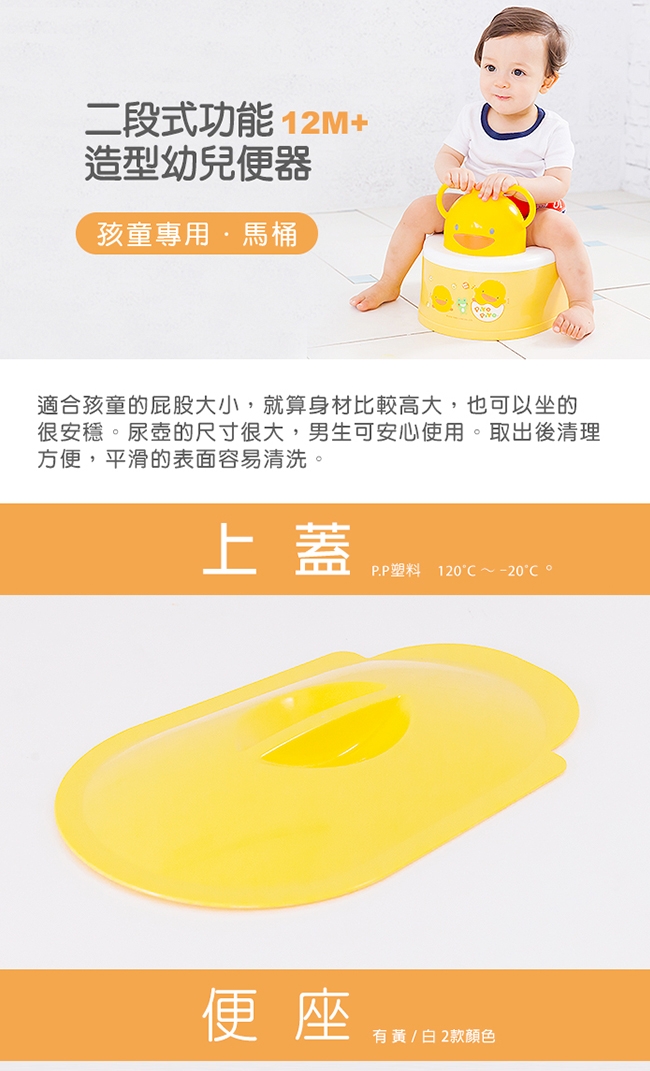 黃色小鴨《PiyoPiyo》兩段式功能造型幼兒便器+酵素入浴劑+補充包/400g+500g