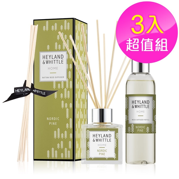 H&W英倫薇朵 浪漫HOME居家香氛3入組