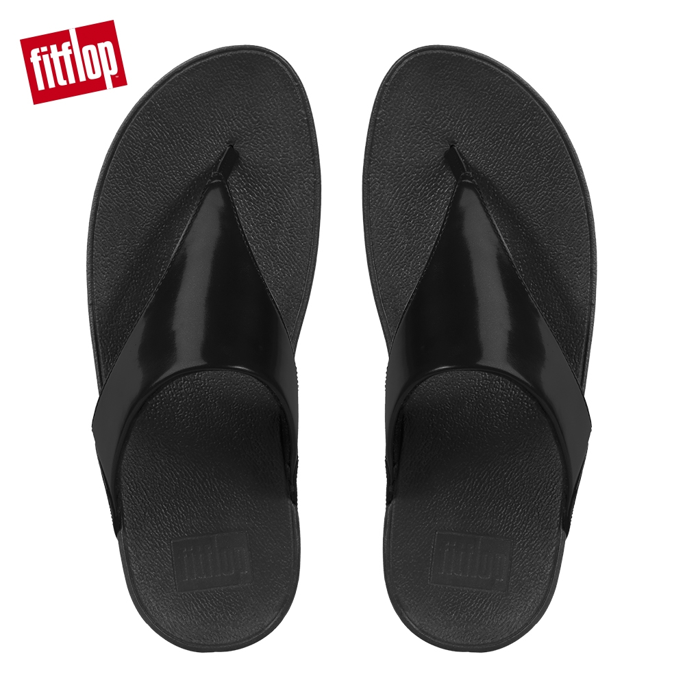 FitFlop LULU TOE-THONG SANDALS 鏡面黑