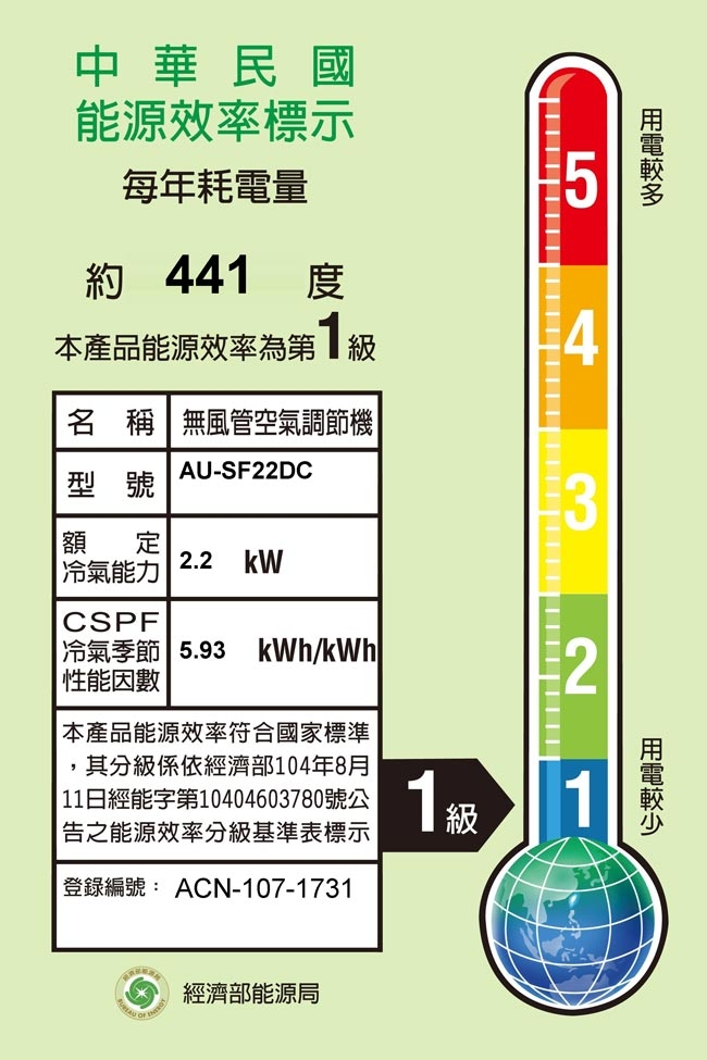 SAMPO聲寶 3-5坪雅緻變頻冷暖分離式冷氣 AU-SF22DC/AM-SF22DC