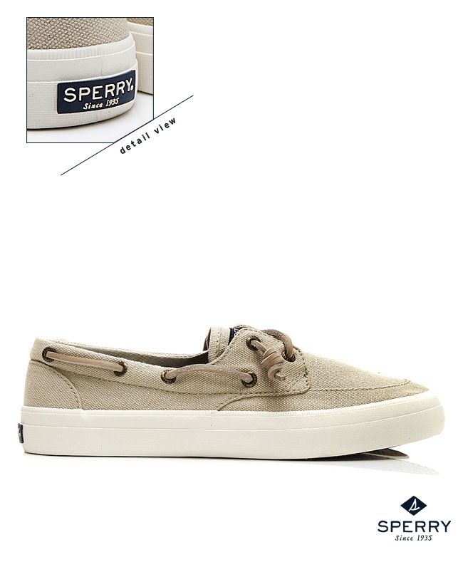 SPERRY CREST BOAT 輕量休閒帆船鞋(女)-杏色