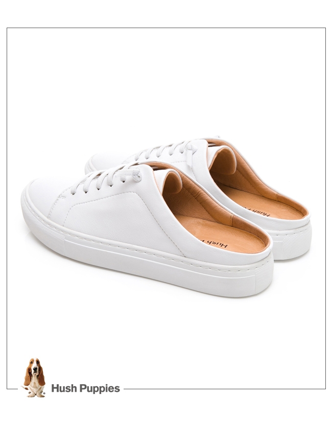 Hush Puppies Greenwich 女穆勒休閒鞋-白色