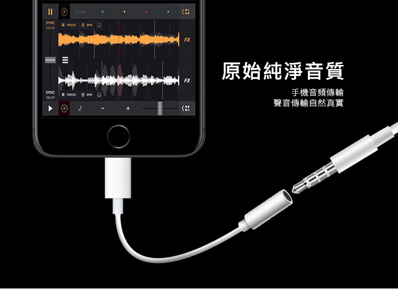 iPhone Lightning 轉3.5mm耳機音源轉接線 蘋果轉接頭