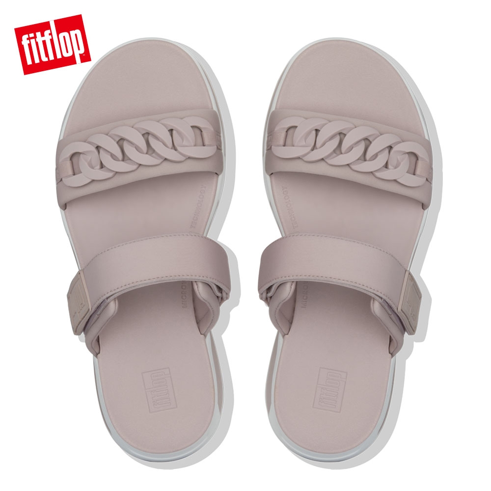 FitFlop HEDA CHAIN SLIDES運動風雙帶涼鞋 貂褐色