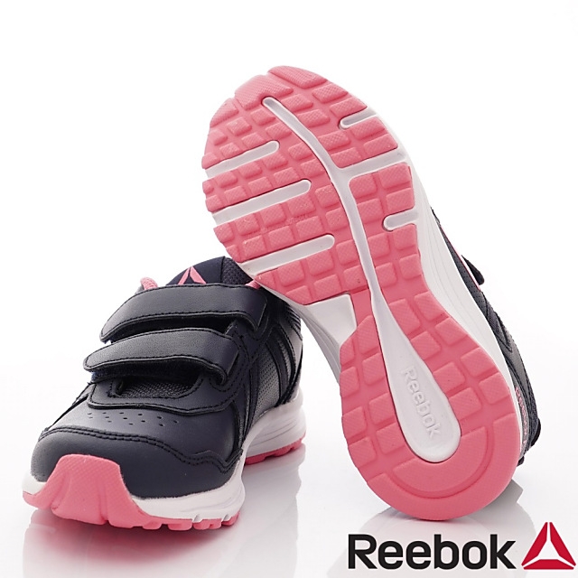 Reebok頂級童鞋 雙絆帶輕量運動鞋款 EI722黑粉(中小童段)