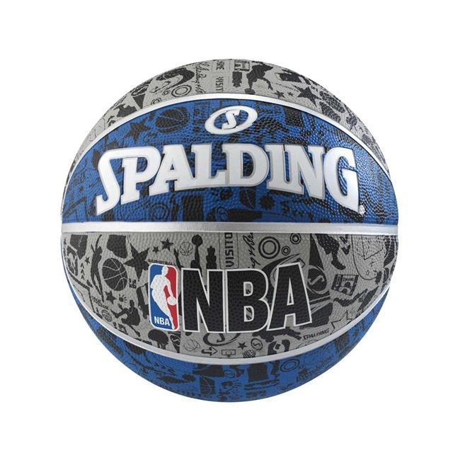 SPALDING NBA 街頭塗鴉系列 藍色 7號籃球