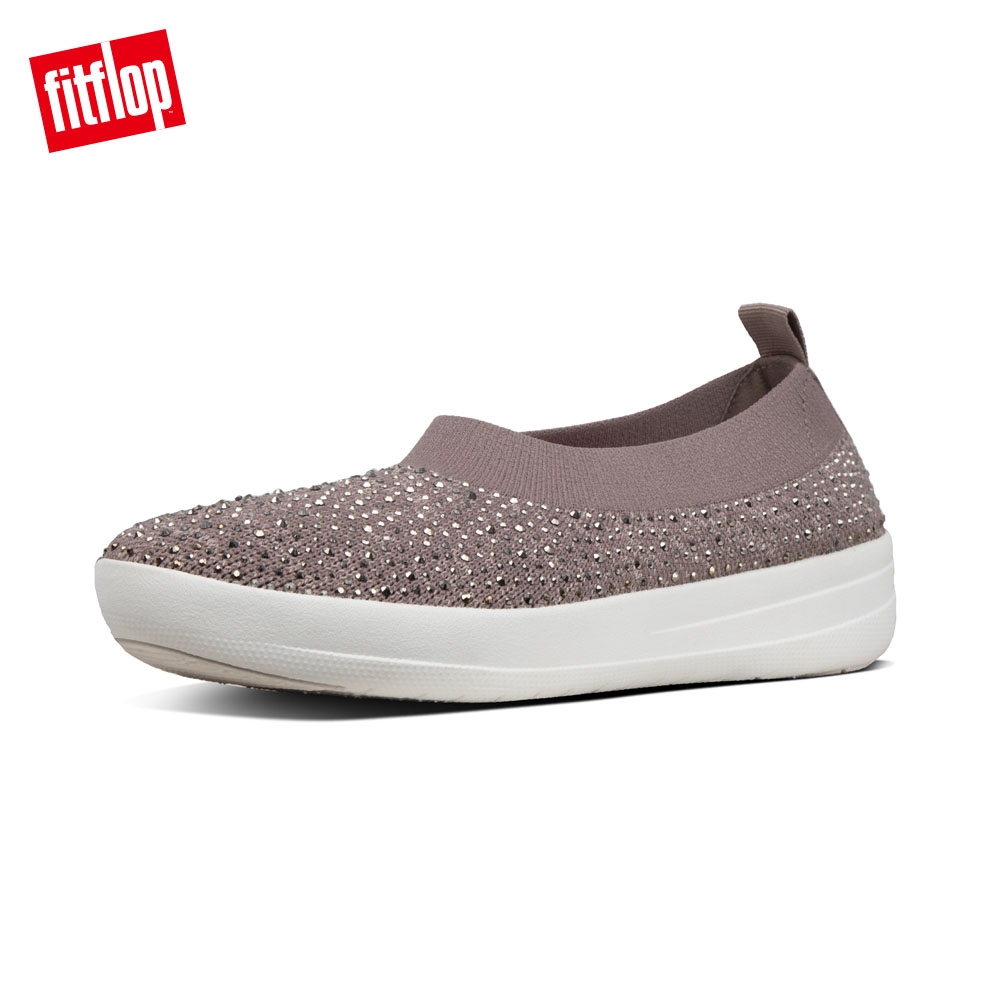 FitFlop UBERKNIT CRYSTAL BALLERINA 貂褐灰色