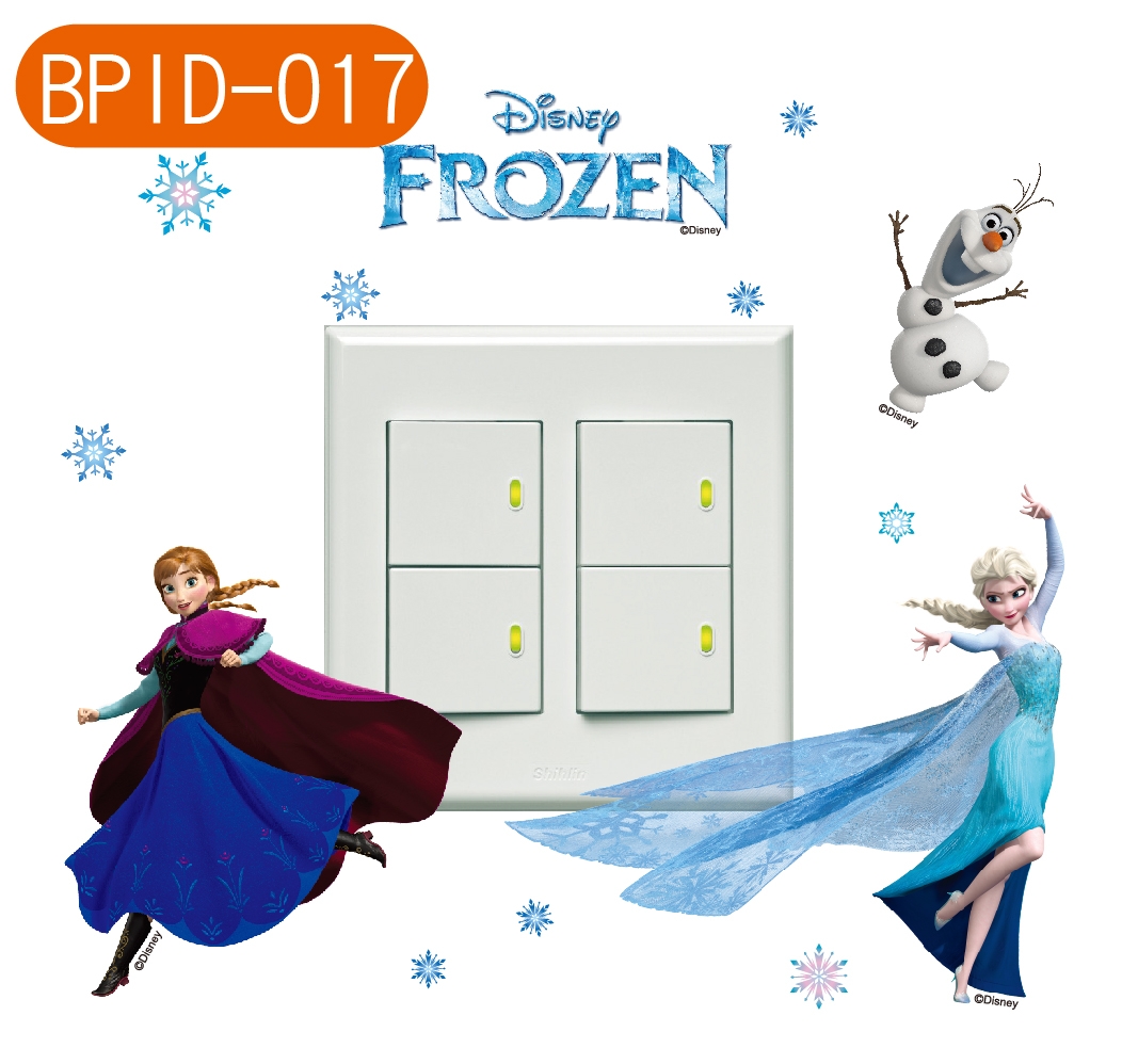 BPID017 冰雪奇緣系列迷你開關壁貼-冰雪女王