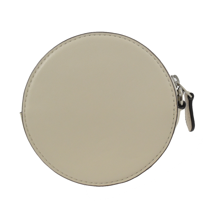 COACH PAC-MAN聯名款小精靈皮革圓型零錢包(白)