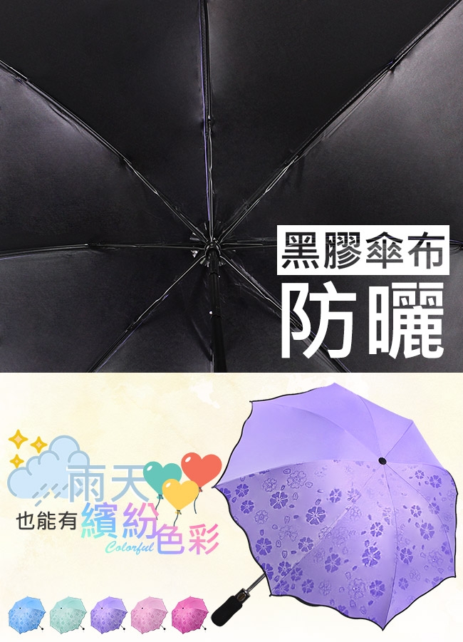 SoEasy收易利 56吋遇水開花自動晴雨傘/摺疊傘(多色隨機出貨)