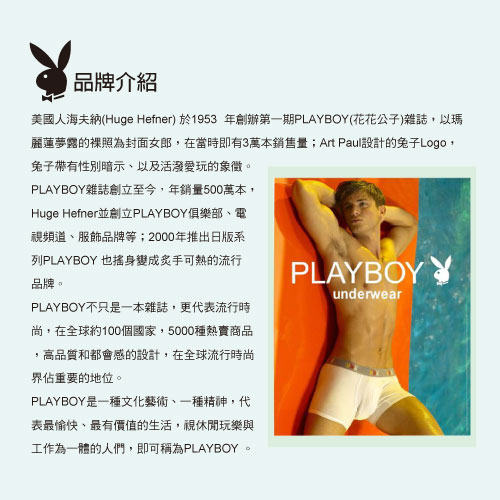 PLAYBOY男內褲 韓系輕時尚條紋四角褲 合身四角褲-單件-麻灰