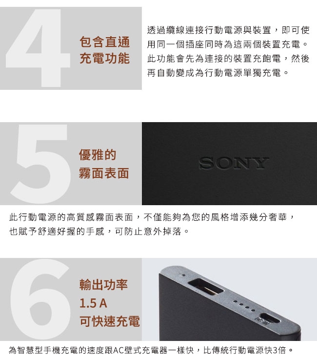 SONY 5000mAh 原廠行動電源 CP-V5B