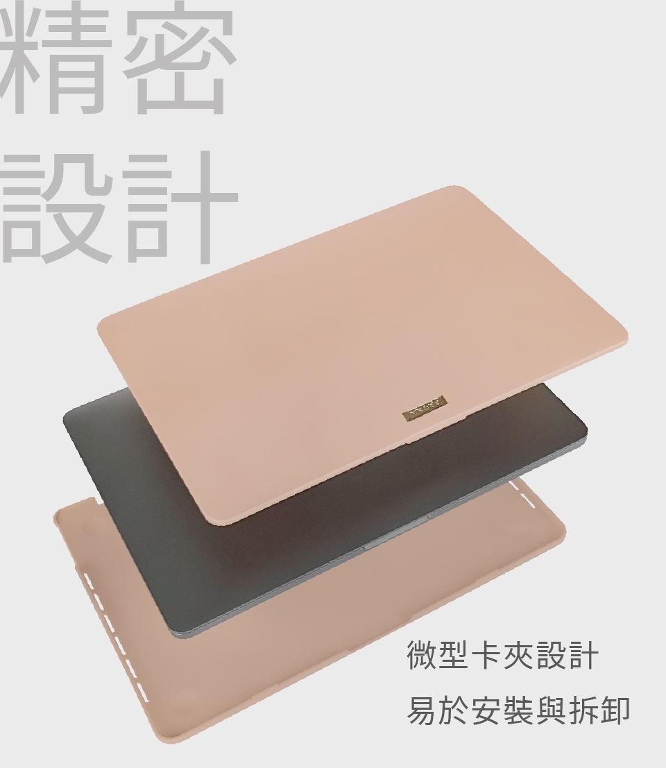 Proxa MacBook Pro 13吋 2018 防刮十字紋保護殼（玫瑰金）