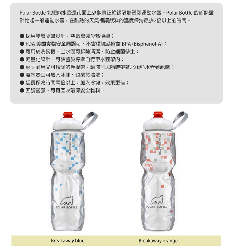 Polar Bottle 24oz噴射保冷水壺新咬嘴系列