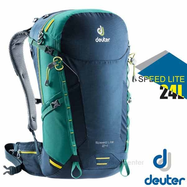 DeuterSpeed Lite 24L 輕量級透氣健行登山背包_海藍/綠