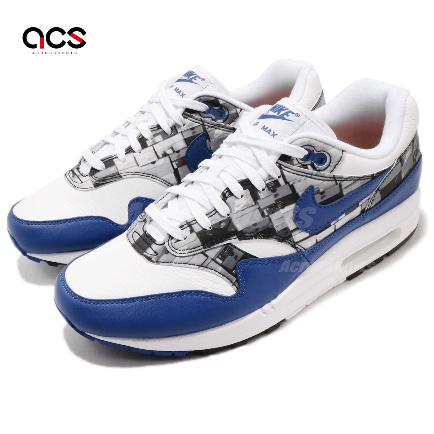 Nike 休閒鞋Air Max 1 PRNT 運動男鞋We Love atmos聯名藍白