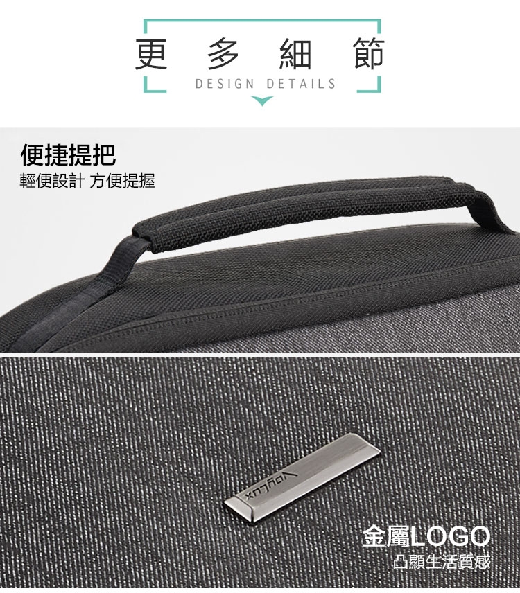 VoyLux 伯勒仕-極簡系列都市生活電腦後背包-冰灰色3585108