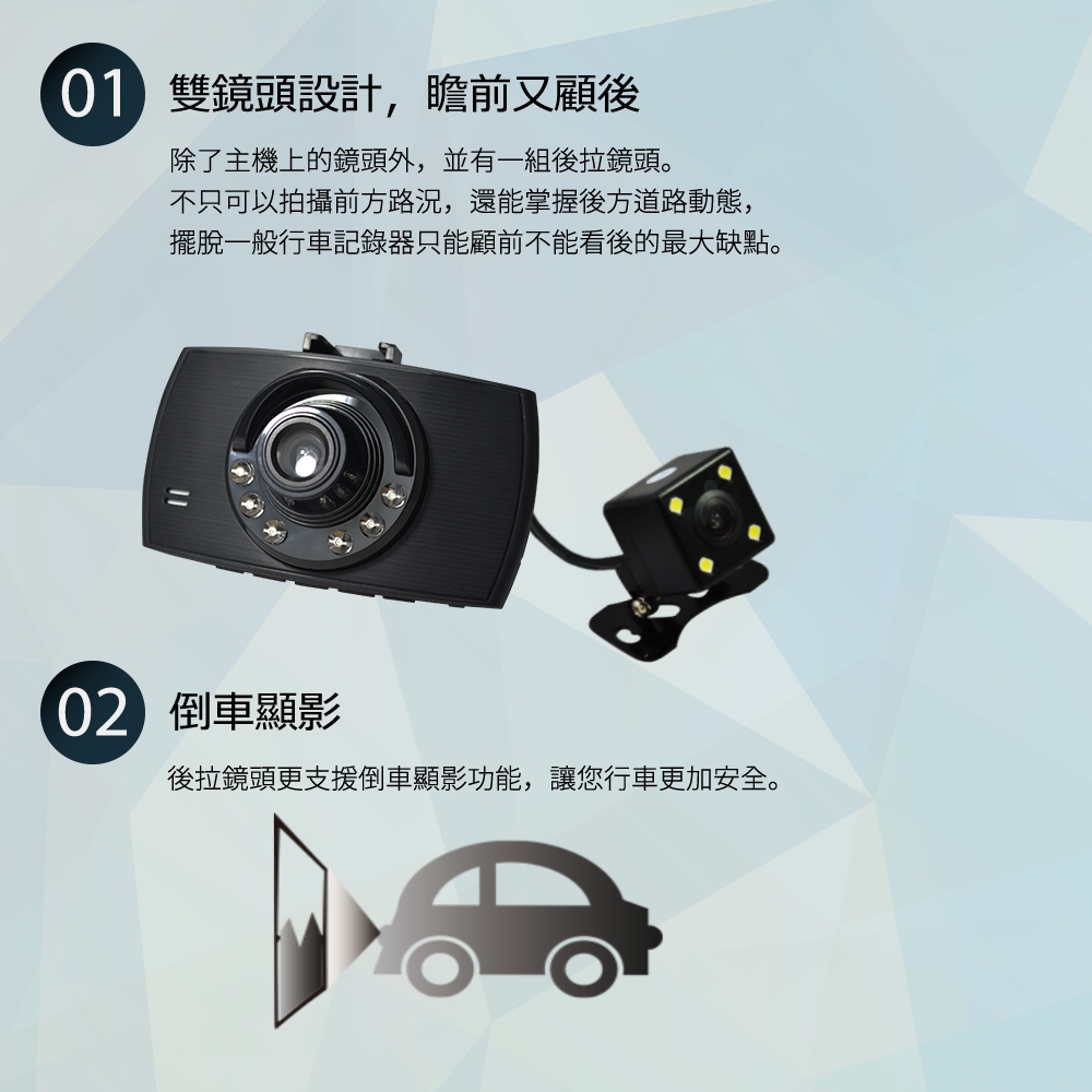 【路易視】EX3單機型雙鏡頭行車紀錄器(贈16G記憶卡)