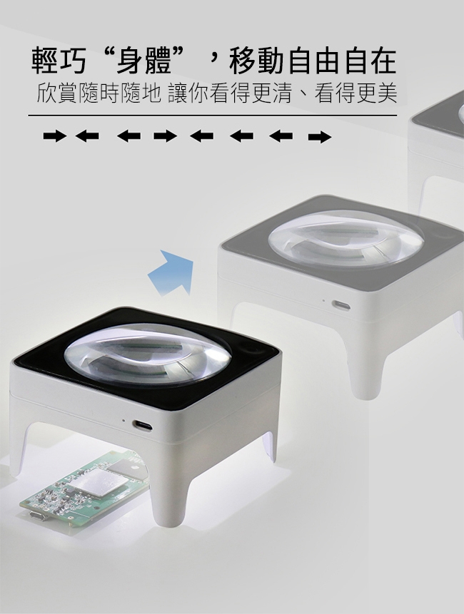 Smolia Square 日本品牌LED充電式調光放大鏡