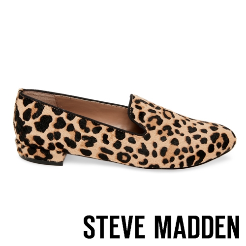 STEVE MADDEN SMILE 時髦圓頭百搭樂福鞋-豹紋
