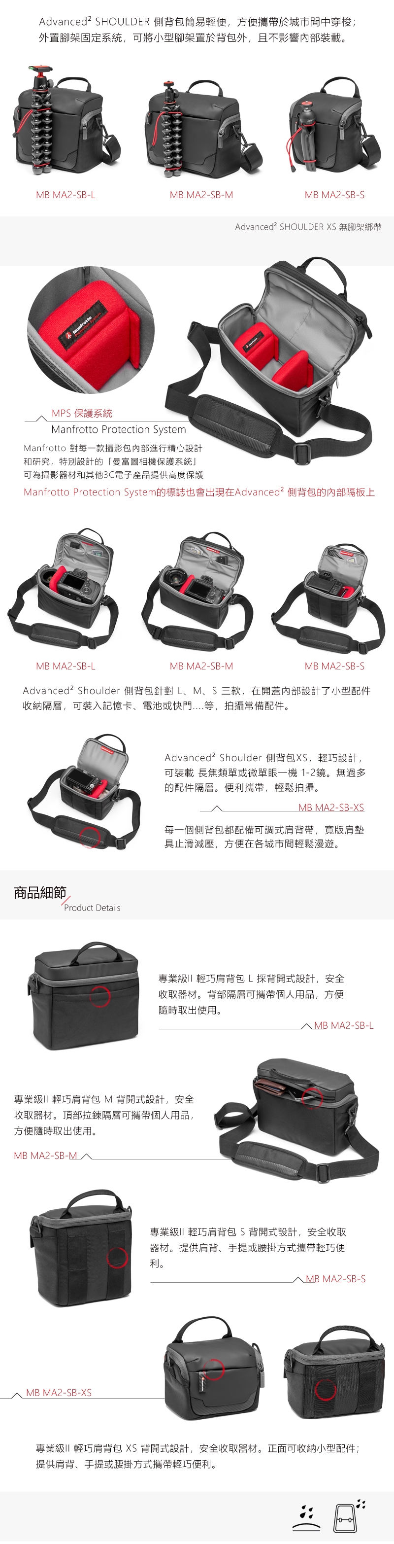 Manfrotto 輕巧肩背包XS 專業級II Advanced2 Shoulder XS