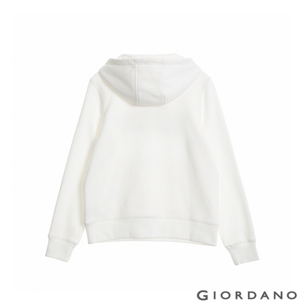 GIORDANO 女裝 Dreamers系列復古風連帽T恤-01 皎白