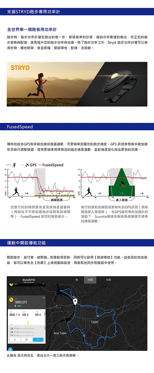 SUUNTO SpartanSportBaro彩色觸控戶外探險的腕式心率GPS腕錶-琥珀色