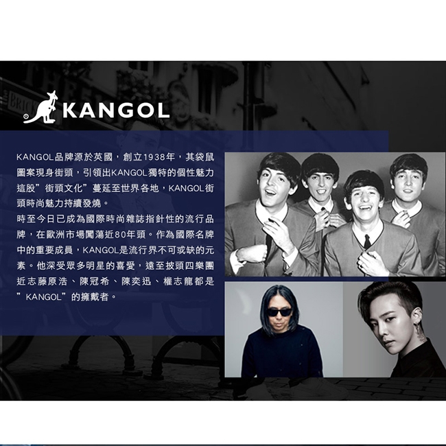 KANGOL LIBERTY系列 韓版潮流LOGO背帶腰包-藍色 KG1191
