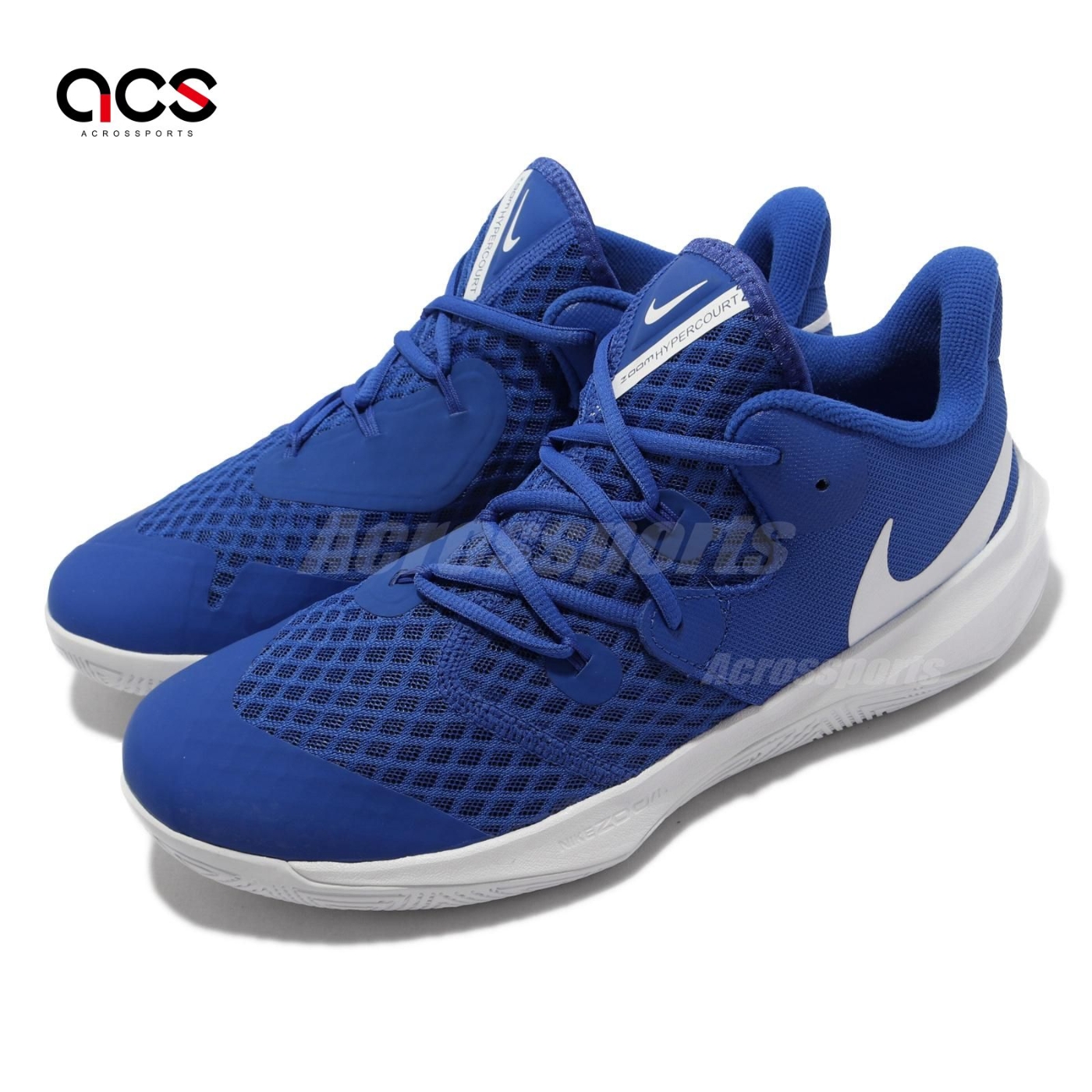 Nike 排球鞋Hyperspeed Court 男鞋氣墊避震包覆支撐運動訓練藍白CI2964 