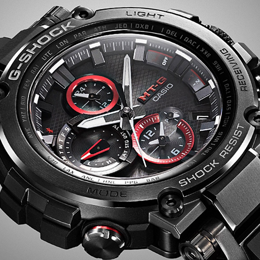 CASIO G-SHOCK MT-G 變形金鋼藍芽多功能六局電波錶(MTG-B1000B-1A) | G