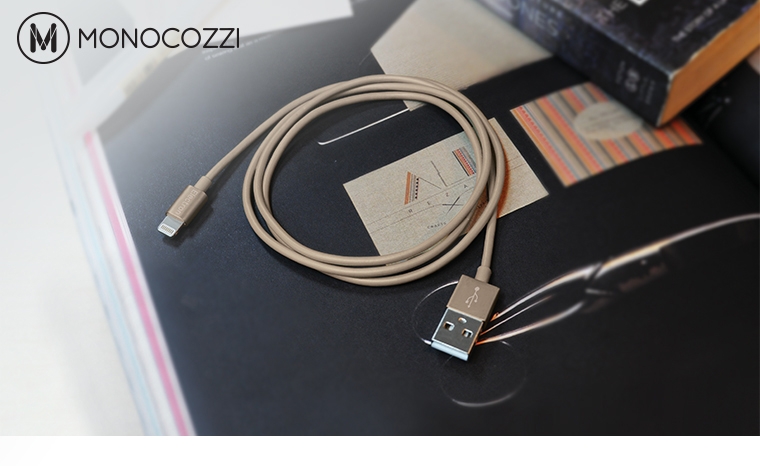 MONOCOZZI 金屬風Lightning to USB傳輸線 1M（MFI 認證）