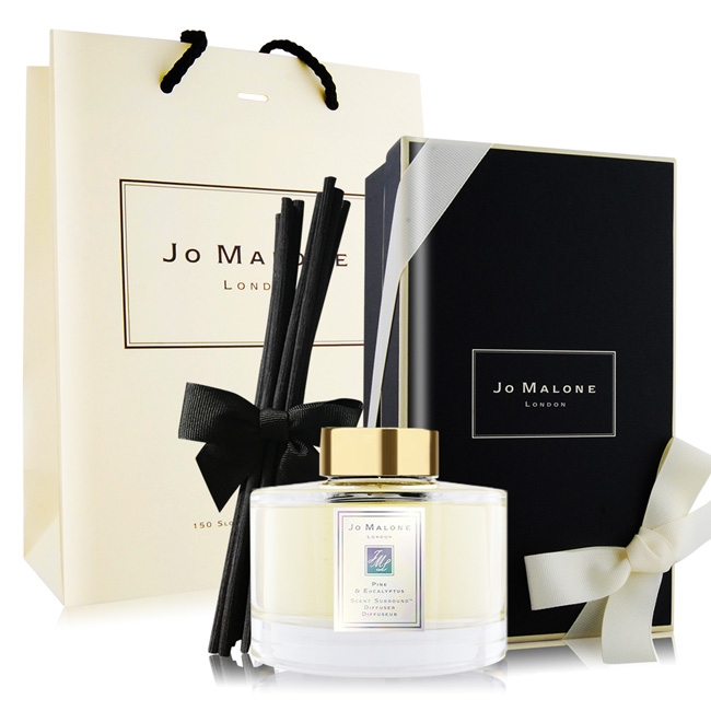 Jo Malone 冬季限定-松木與桉樹居家系列藤枝擴香組165ml-含外盒+緞帶+提袋