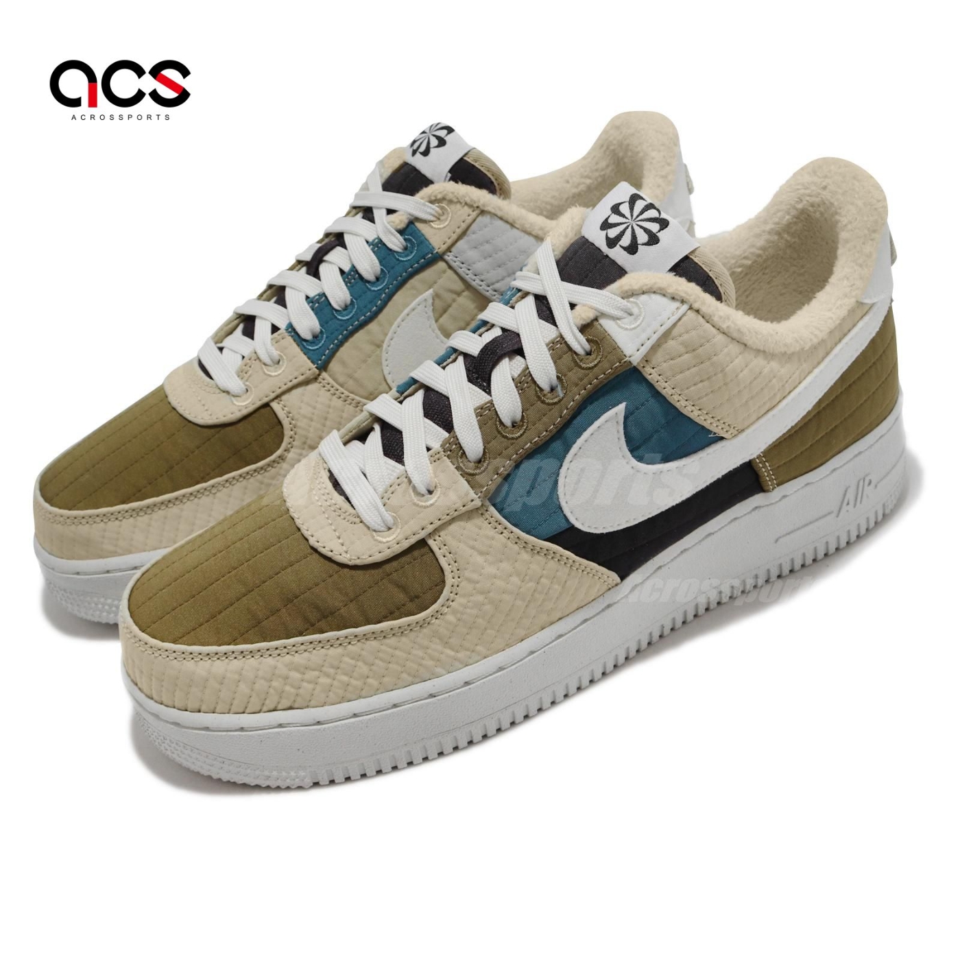 Nike 休閒鞋Air Force 1 07 LX NN 男鞋毛巾布材質拼接咖啡米白DC8744